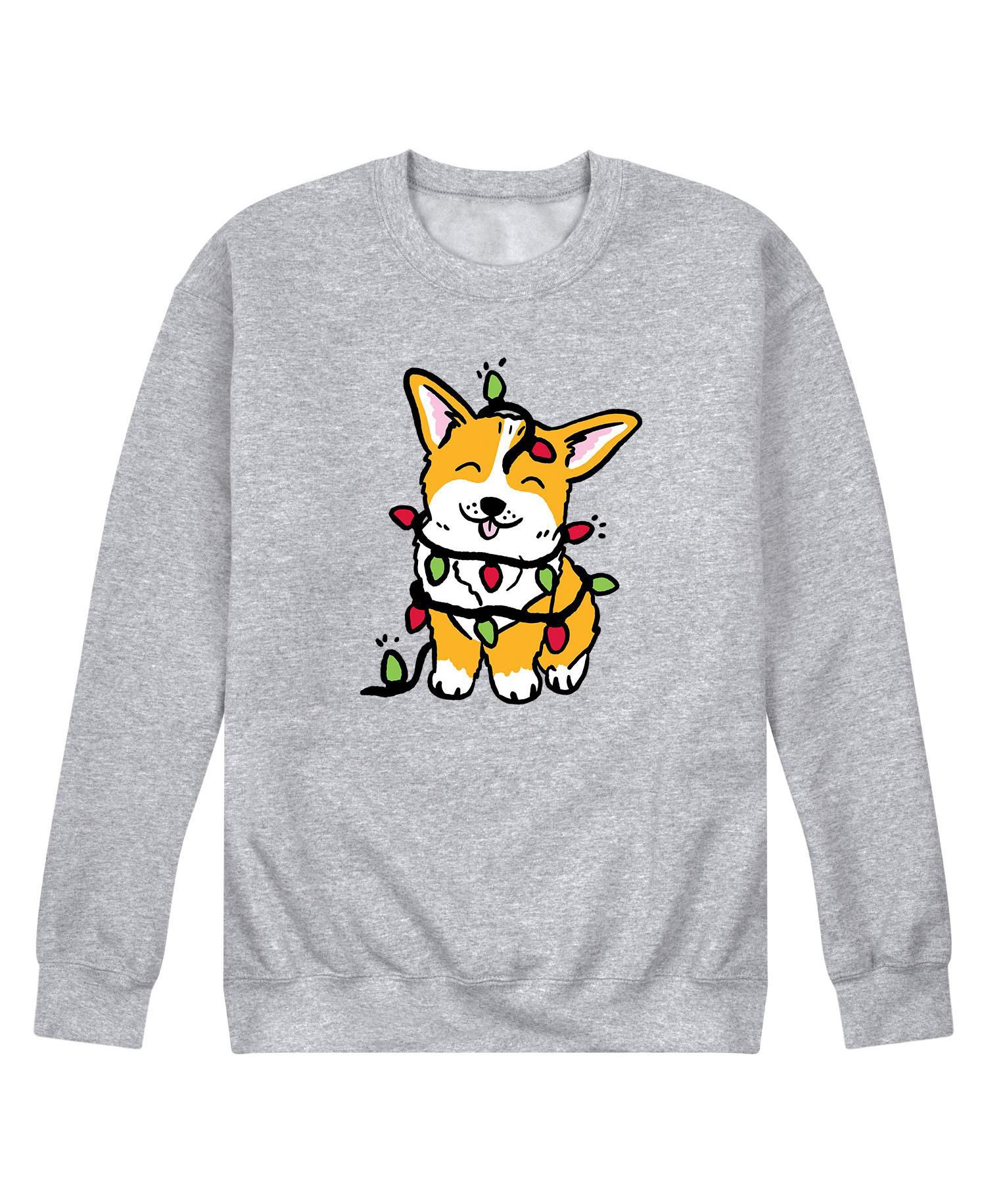 Men's Corgi Lights Fleece T-shirt
