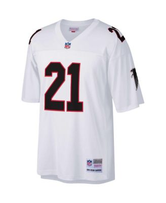 Men's Deion Sanders White Atlanta Falcons Big and Tall 1992 Retired Player Replica Jersey