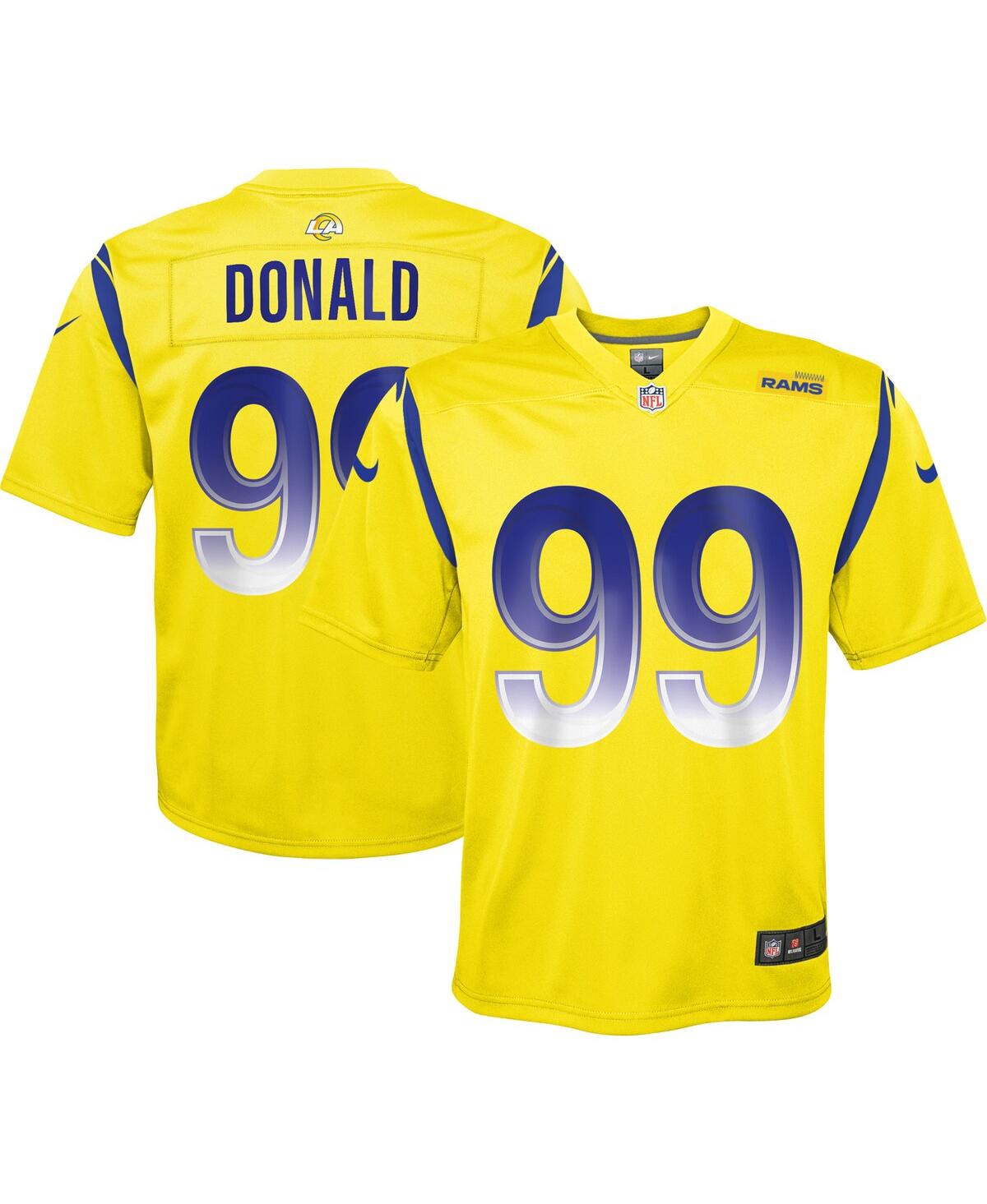 Big Boys Nike Aaron DonaldLos Angeles Rams Inverted Game Jersey - Gold
