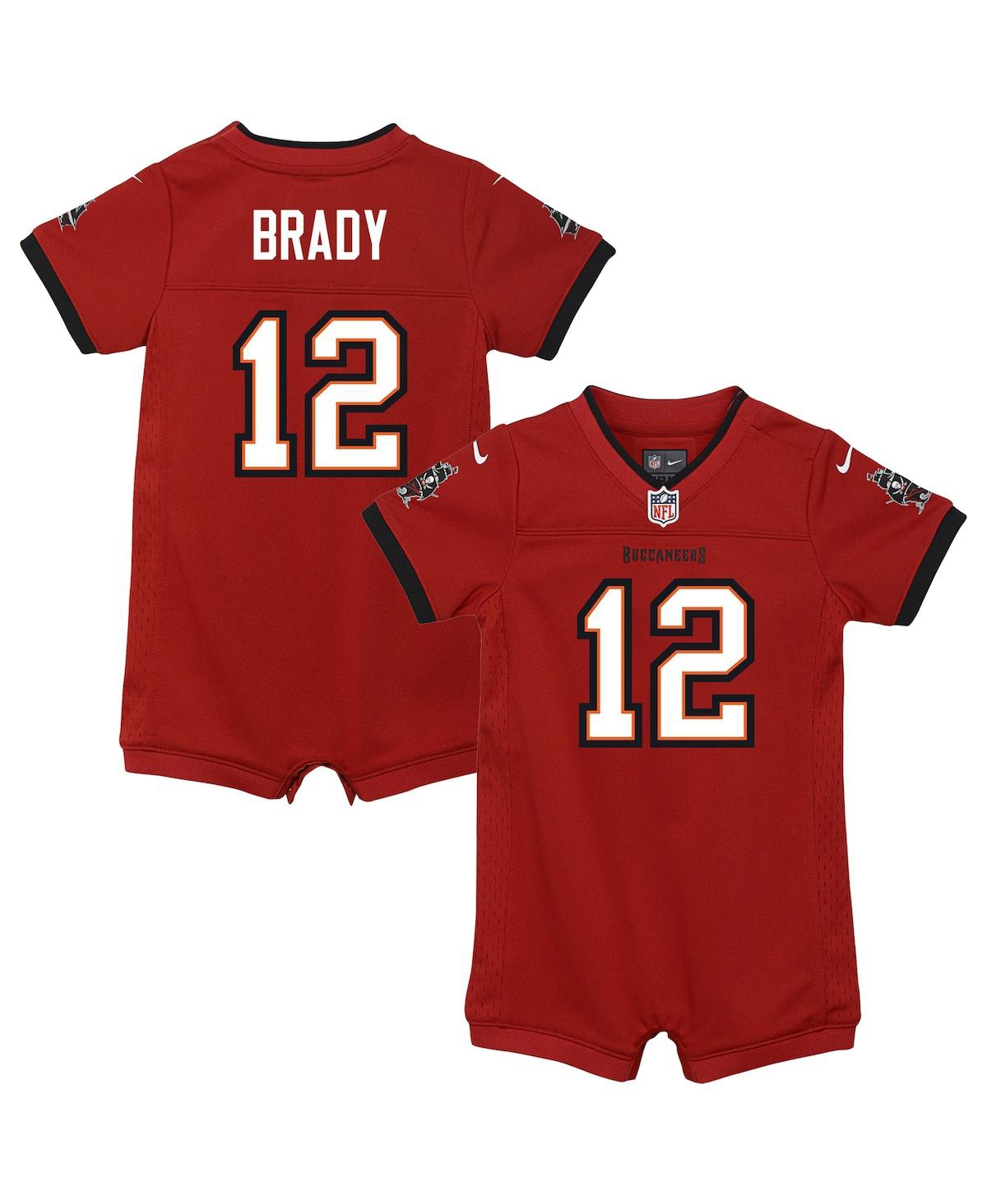 Boys and Girls Newborn and Infant Nike Tom BradyTampa Bay Buccaneers Game Romper Jersey - Red