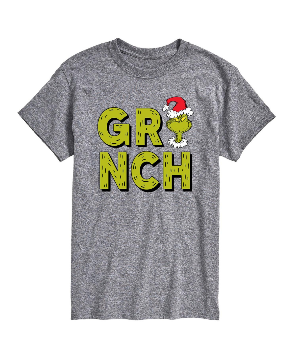 Airwaves Men's Dr. Seuss The Grinch Graphic T-shirt In Gray
