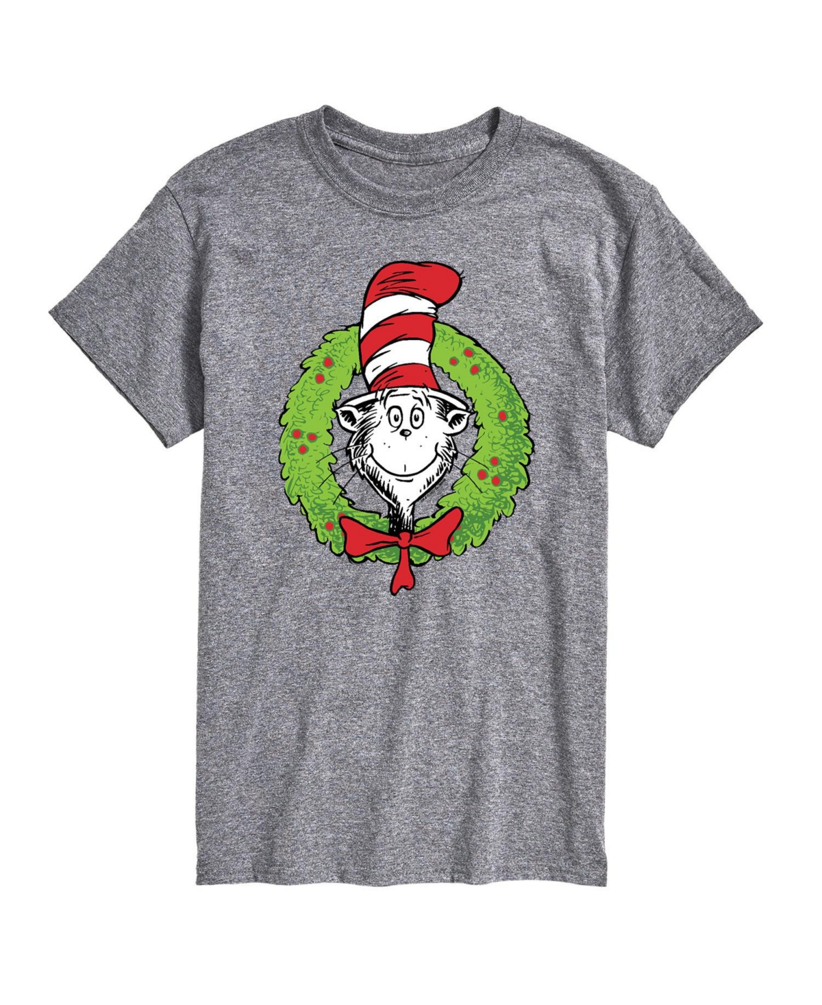 Airwaves Men's Dr. Seuss Cat In Hat Christmas Graphic T-shirt In Gray