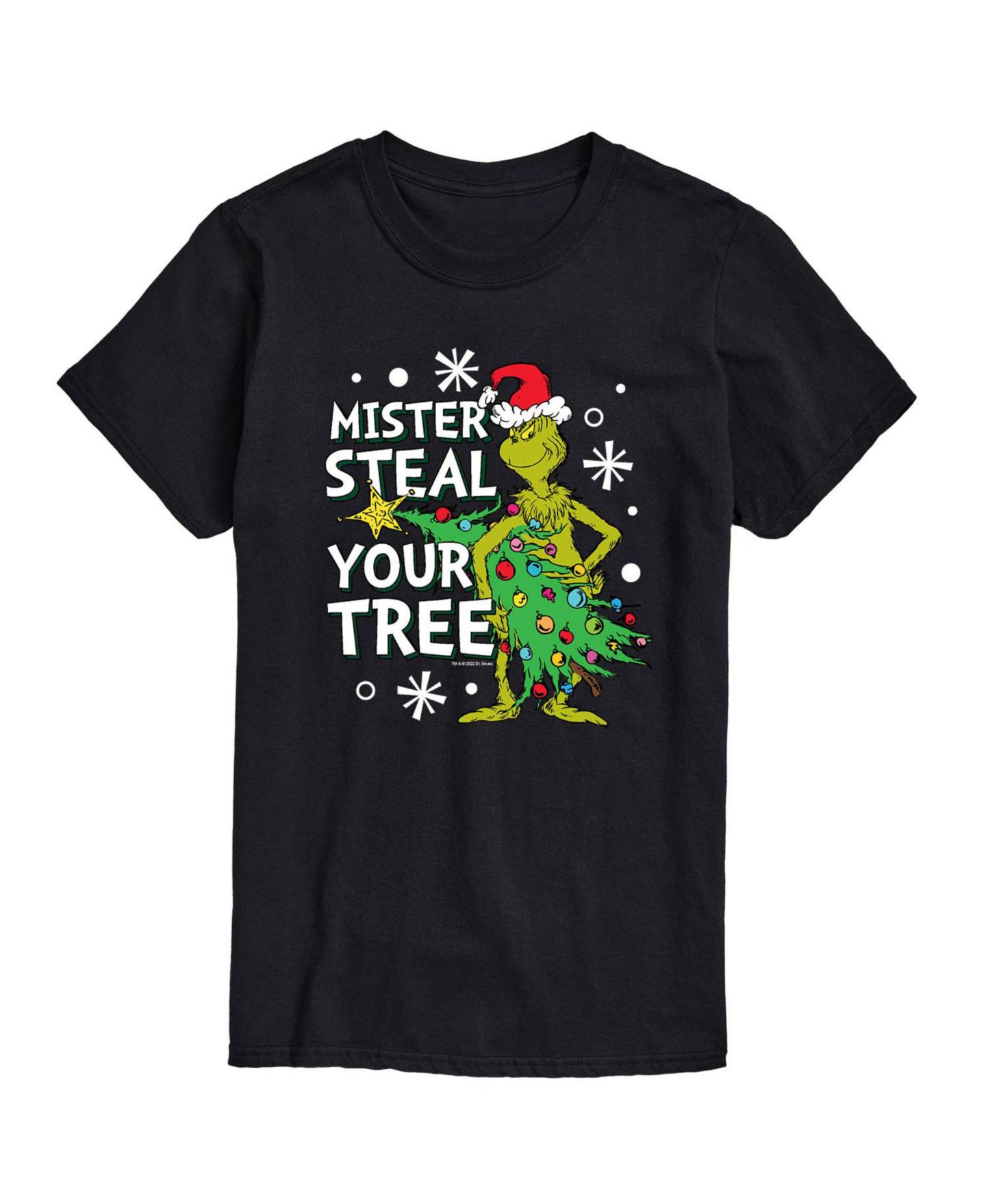 Мужская футболка AIRWAVES Dr. Seuss The Grinch Steal Your Tree Graphic, цвет: Чёрный — фото 1