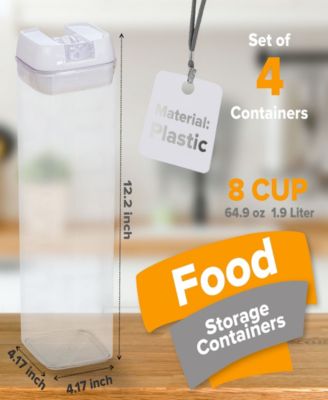 4 Piece Food Storage Containers, 1.9 Liter