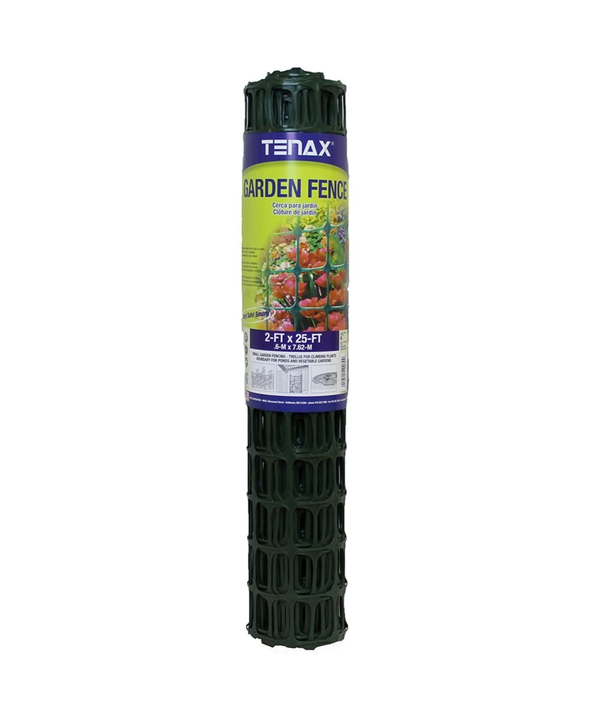 Plastic Garden Fence, 2 x 25-Feet, Green - Green