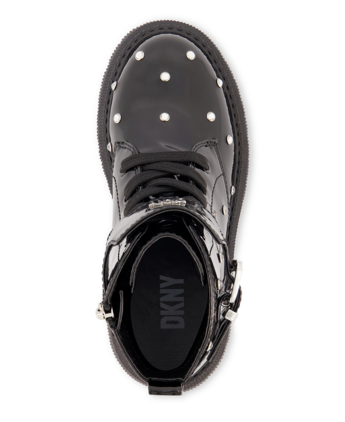 Dkny Little Girls Ava Dila Moto Side Zipper Crystal Boot