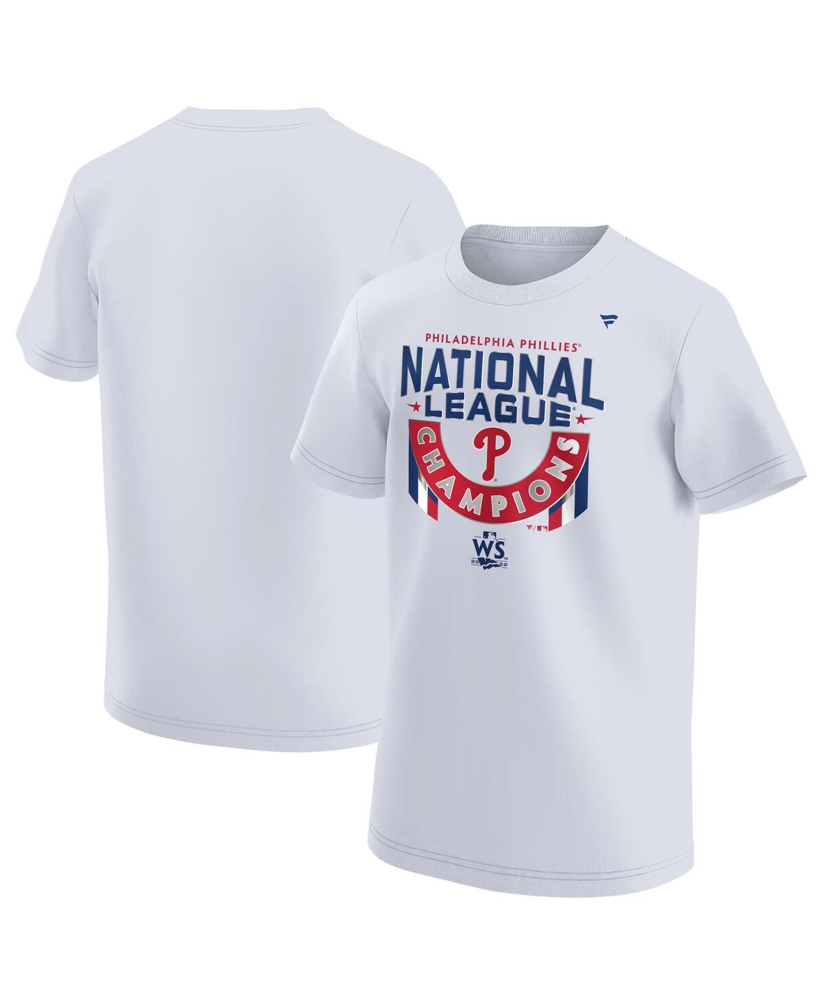 Shop Fanatics Big Boys  White Philadelphia Phillies 2022 National League Champions Locker Room T-shirt