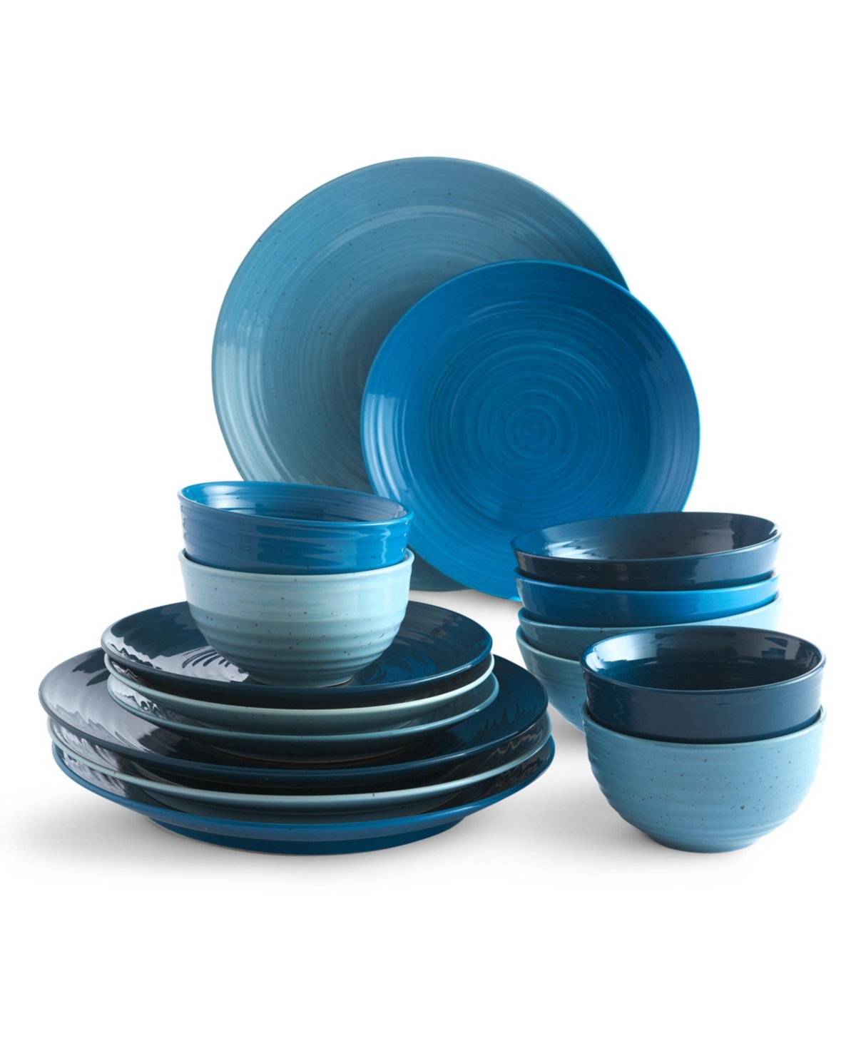 Siterra 16 Piece Dinnerware Set, Service for 4 - Blue