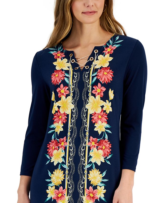 Macy's JM Collection Women's Crisscross-Front Dress, Created for Macy's ...