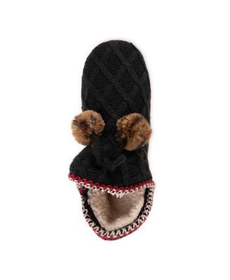 MUK LUKS Amira Slippers - Ivory Fairy Dust, Women's Faux Fur Cozy Slippers Size 7/8
