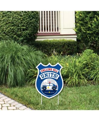 Big Dot of Happiness Calling All Units - Police - Outdoor Lawn Sign ...