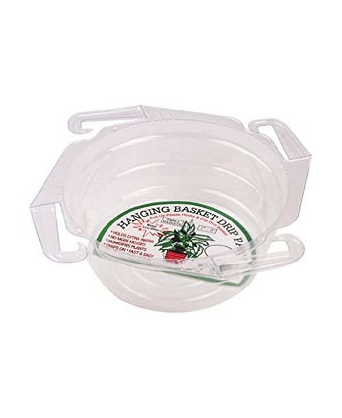 Curtis Wagner Plastics HB8050 Hanging Basket Drip Pan, 8Inch, Clear 1