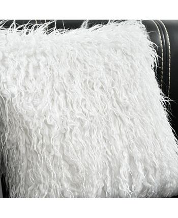Lush Décor - Luca Decorative Pillow White Single 18x18