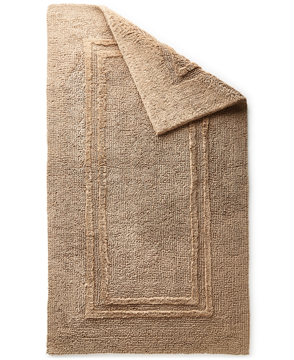 Hotel Collection Cotton Reversible 27" X 48" Bath Rug In Dune