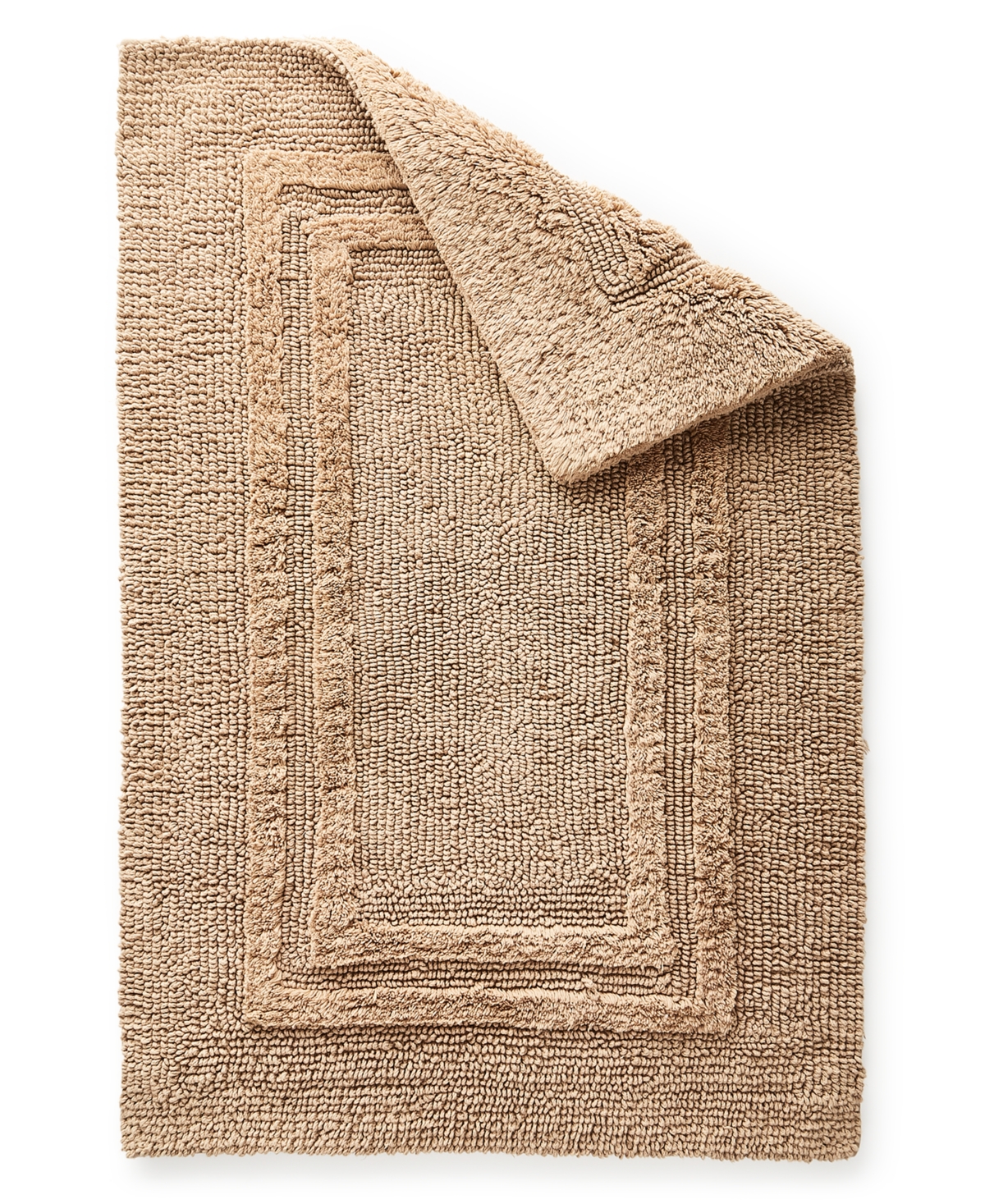 Hotel Collection Cotton Reversible 21" X 33" Bath Rug In Dune