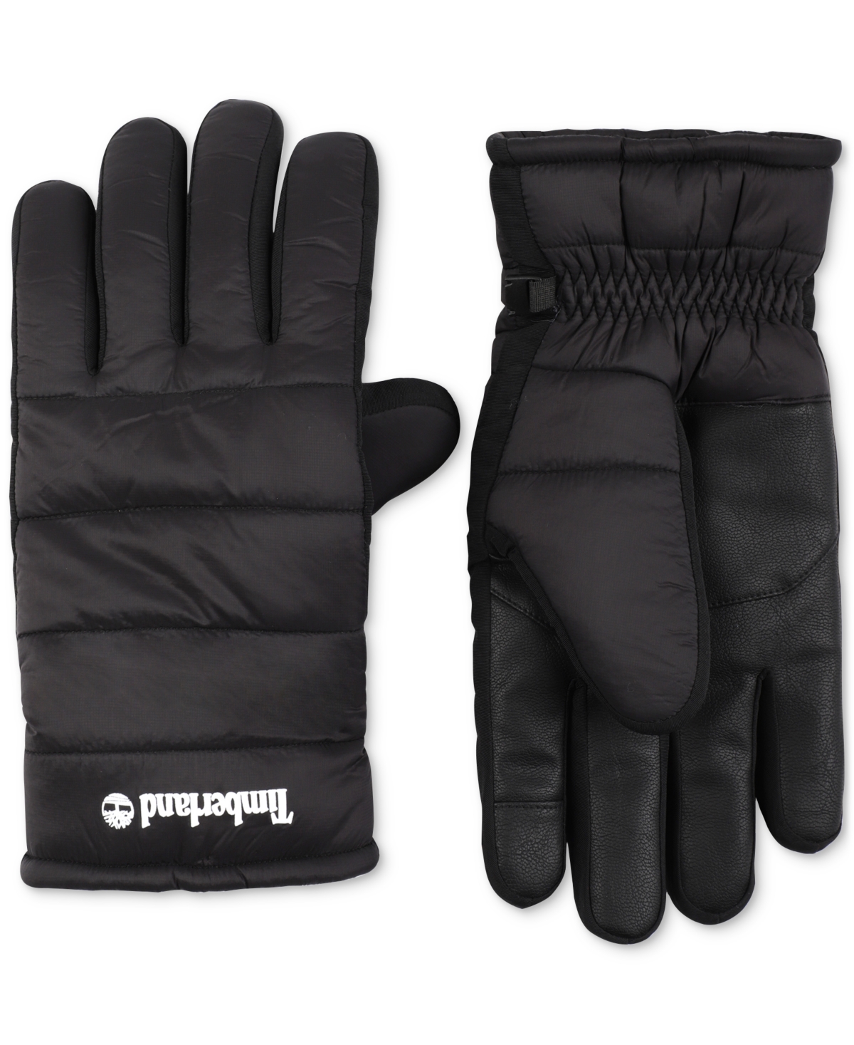 Timberland Men's Insulated Logo Gloves In Black