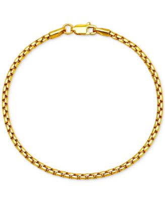 Rounded Box Link Chain Bracelets in 14k Gold - Macy's