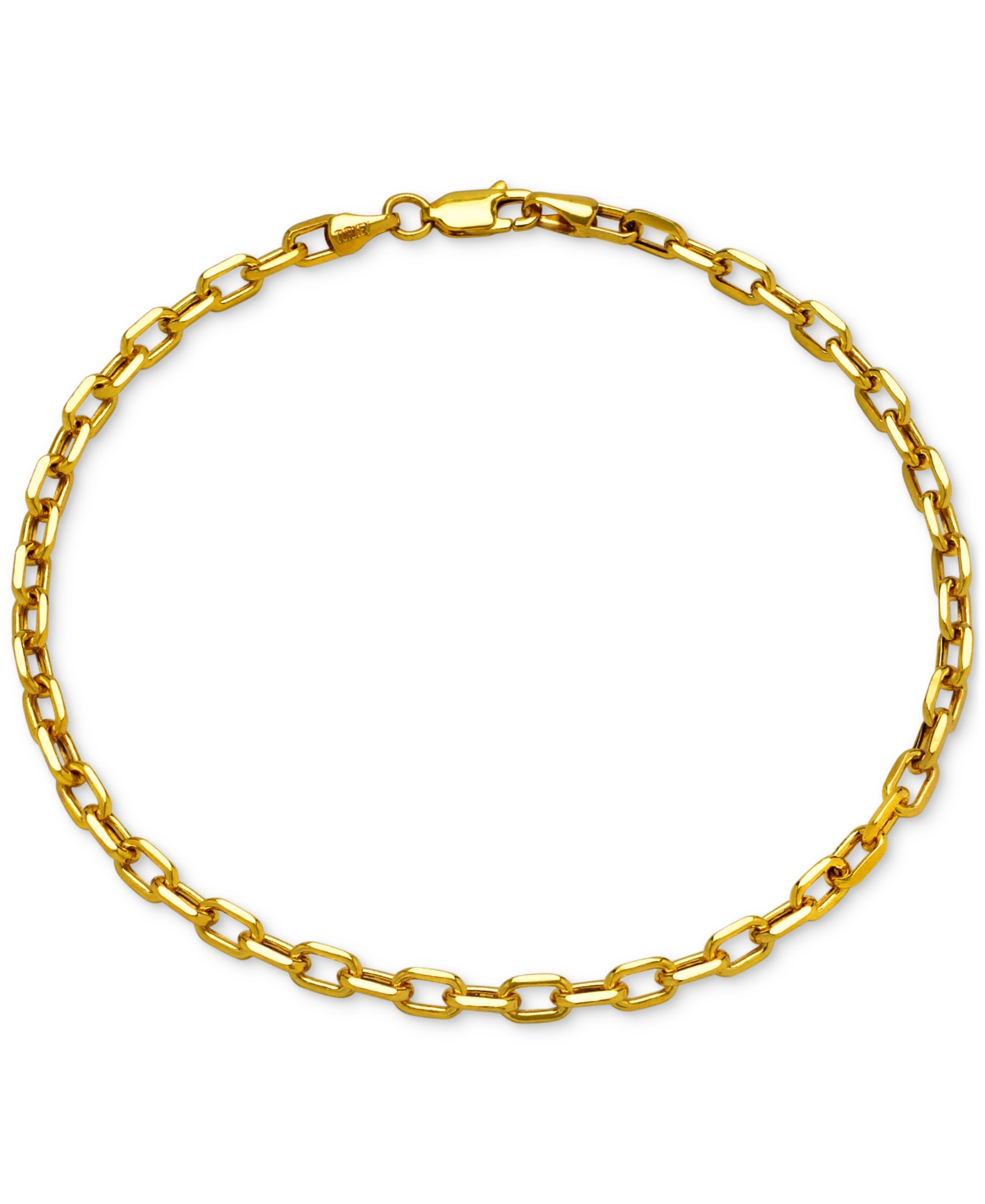 Macy's Paperclip Link Chain Bracelet In 14k Gold 9" In Yellow Gold