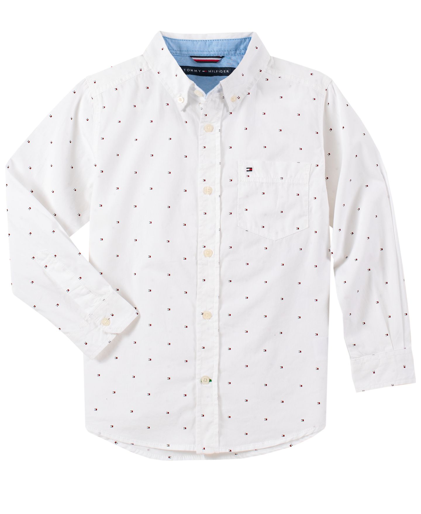 Детская рубашка Tommy Hilfiger Big Boys Fred All Over Print Button-Down — фото 2
