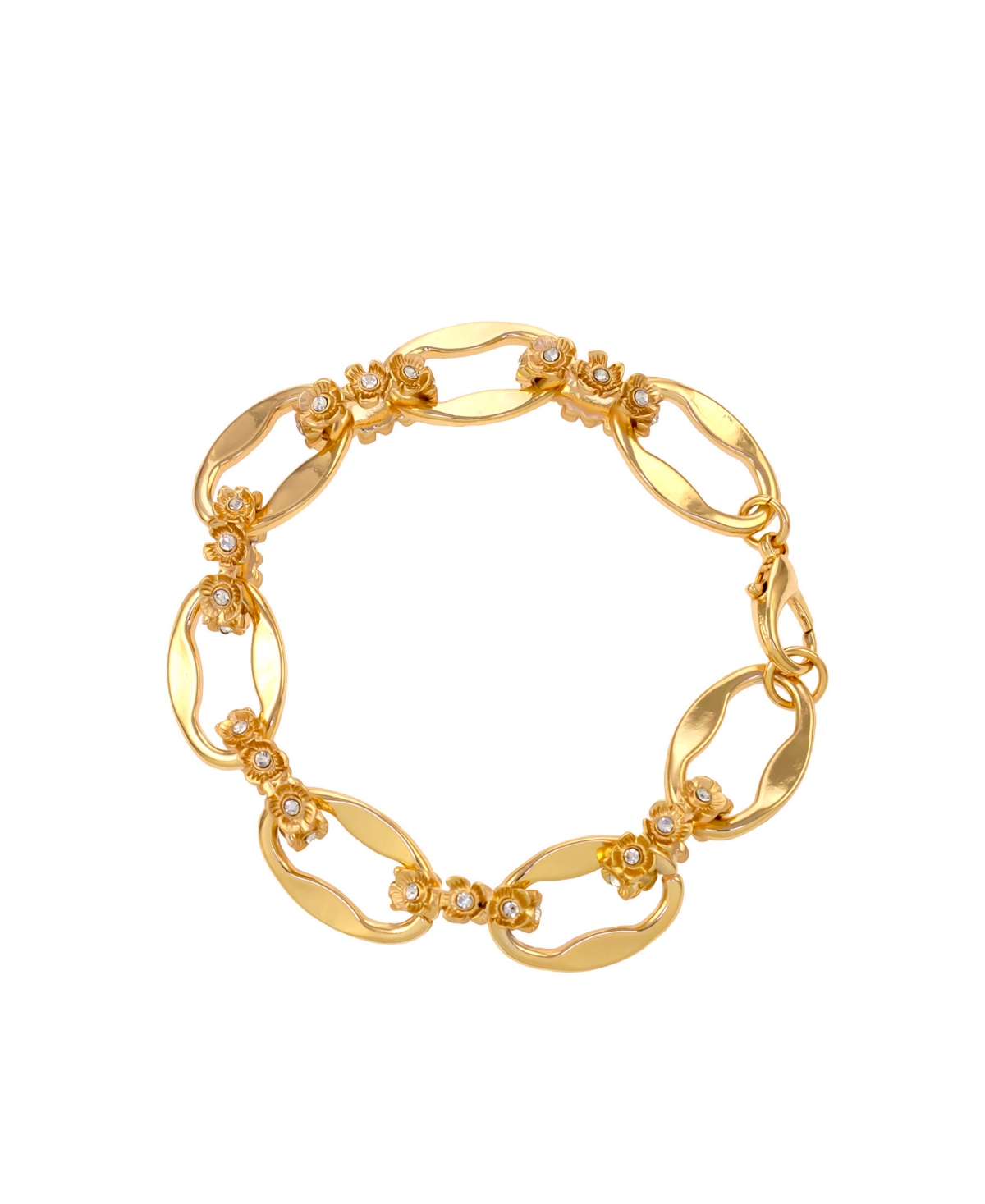 Laura Ashley Linked With Crystal Accent Bracelet