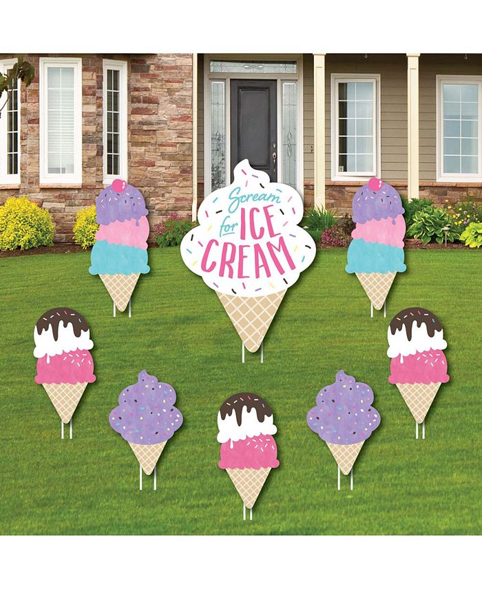 Big Dot of Happiness Scoop Up The Fun Ice Cream Lawn Decor