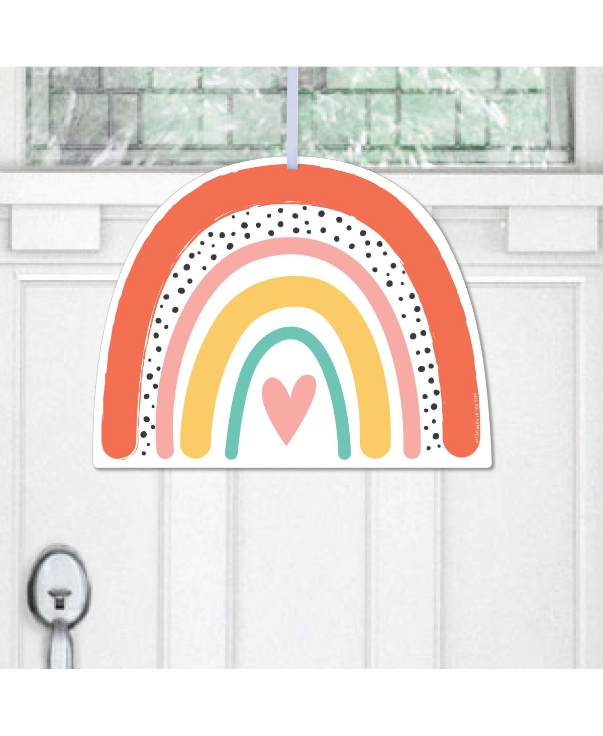 Hello Rainbow Boho Baby Shower & Birthday Party Front Door Decor - 1 Pc