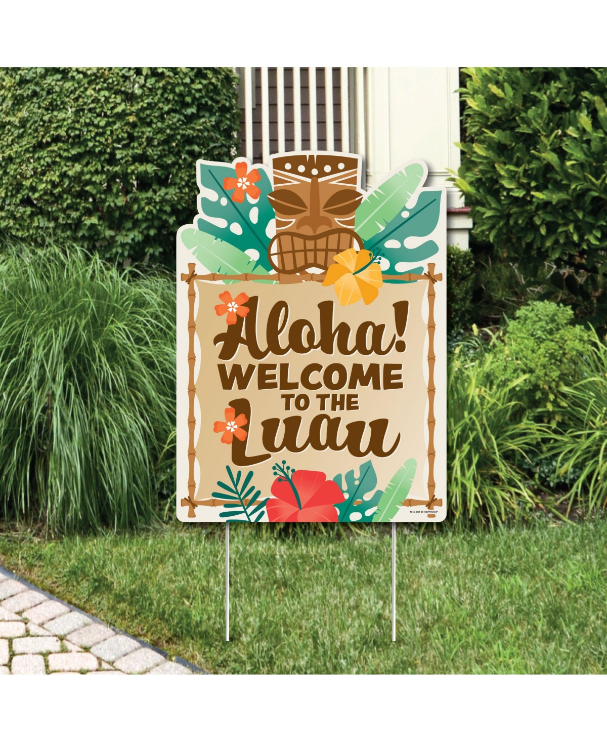 Tropical Luau - Party Decorations - Hawaiian Beach Party Welcome Yard Sign
