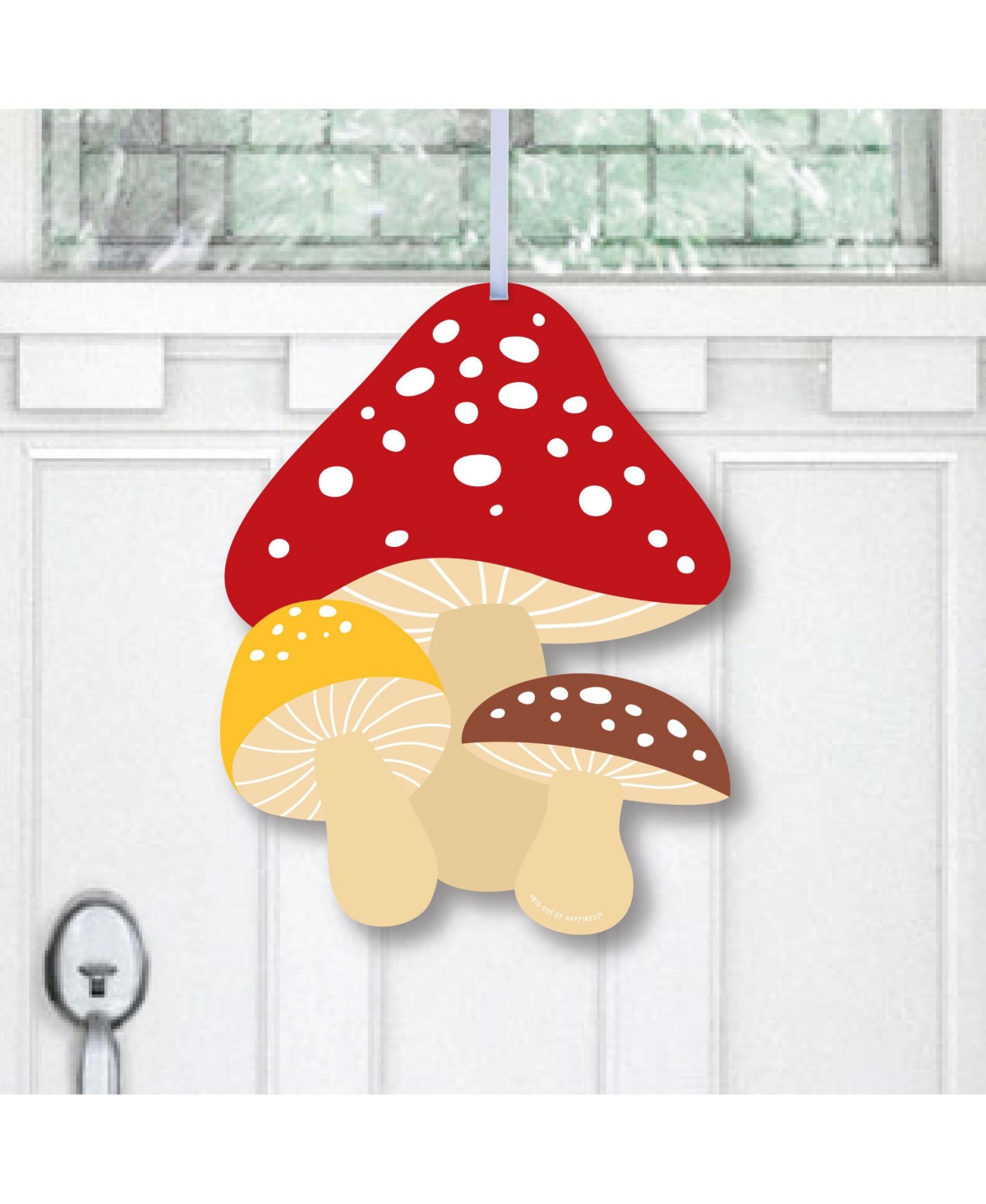 Wild Mushrooms - Red Toadstool Party Outdoor Front Door Decor 1 Piece Sign