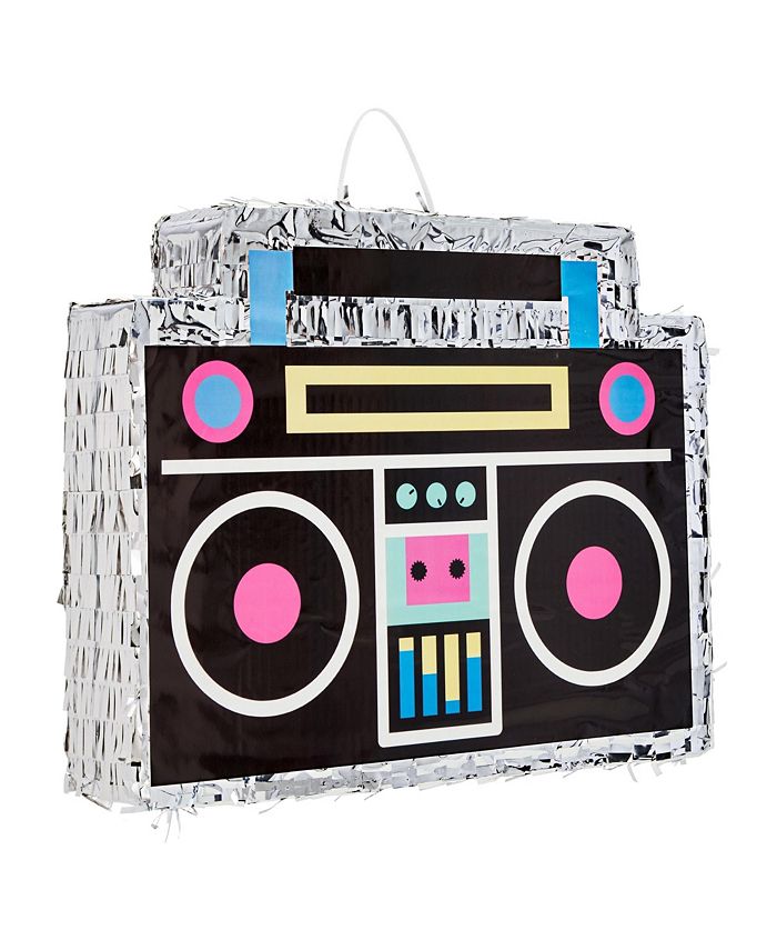 Blue Panda Small 80s Boombox Pinata for Retro Birthday Party ...