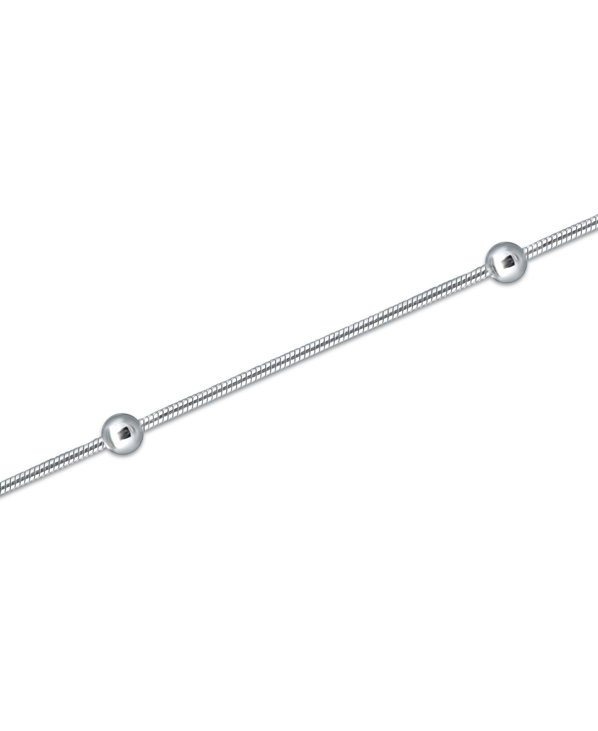 Giani Bernini Snake Link Beaded Chain Bracelet in Sterling Created for Macy's - Silver