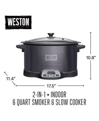 2-in-1 Indoor Smoker & Slow Cooker - 03-2500-W