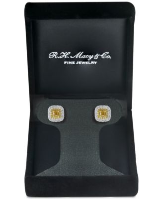 EFFY Collection EFFY® HEMATIAN Diamond Halo Stud Earrings (1-1/5 ct. t ...
