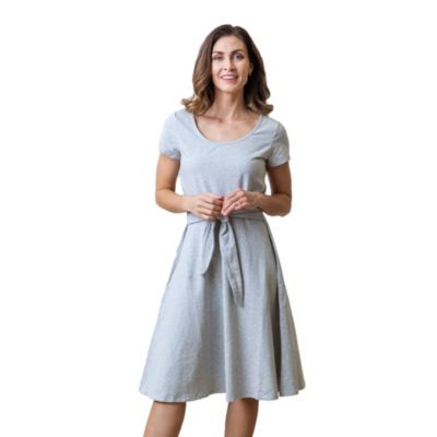 Women's Organic Cotton Tie-Waist Knit Dress