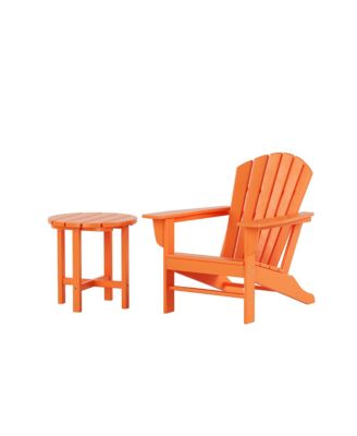 Outdoor Adirondack Chair with Round Side Table