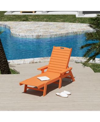 Adirondack Outdoor Chaise Lounge for Patio Garden Poolside