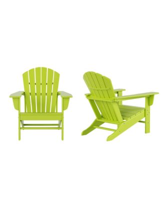 All-Weather Contoured Outdoor Poly Adirondack Chair (Set of 2)