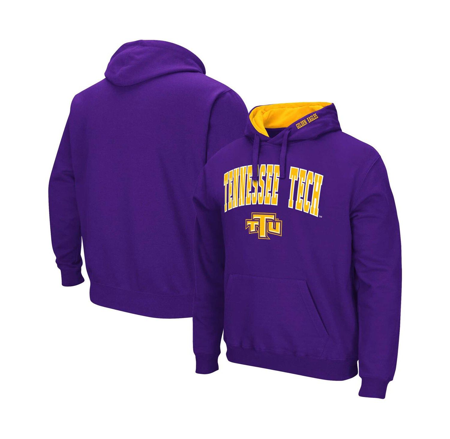 Men's Purple Tennessee Tech Golden Eagles Arch & Logo Pullover Hoodie