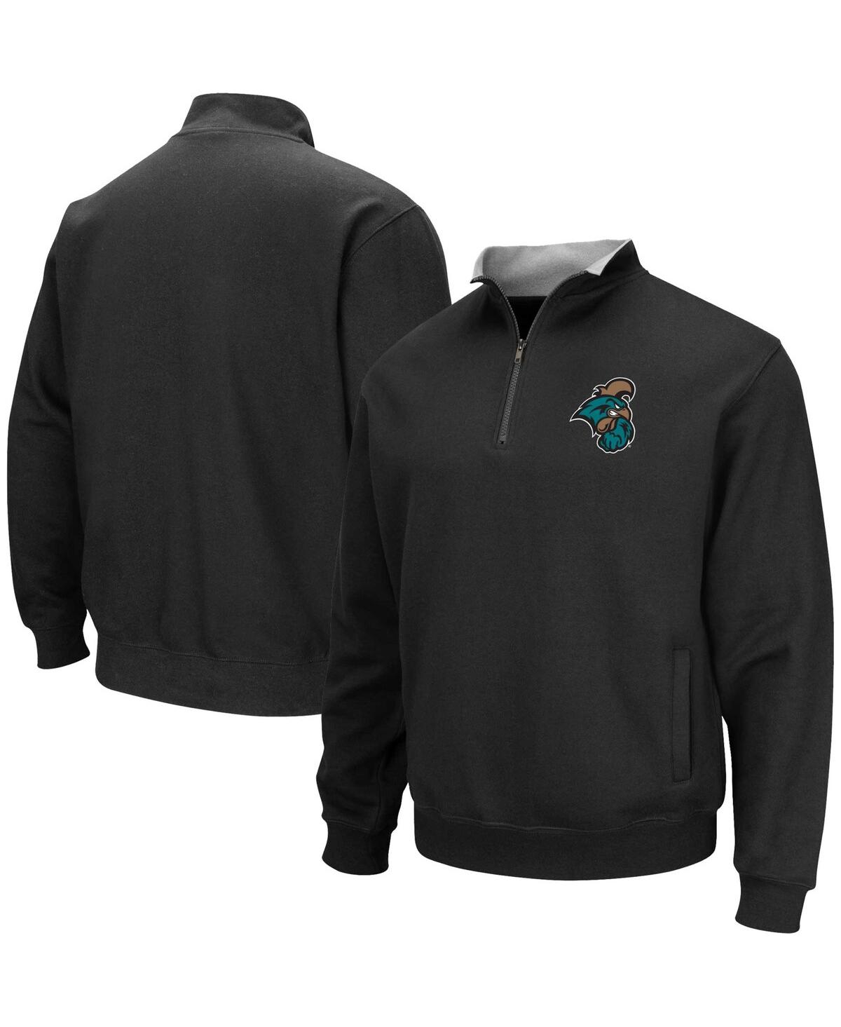 Colosseum Men's  Black Coastal Carolina Chanticleers Tortugas Quarter-zip Sweatshirt