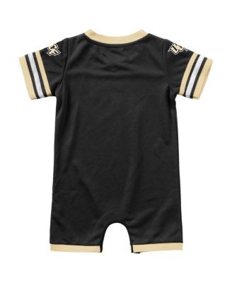 Newborn and Infant Boys and Girls Black UCF Knights Bumpo Football Romper