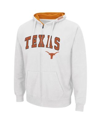 Men's White Texas Longhorns Arch & Team Logo 3.0 Full-Zip Hoodie