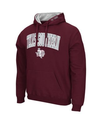 Men's Maroon Texas Southern Tigers Arch & Logo 3.0 Pullover Hoodie