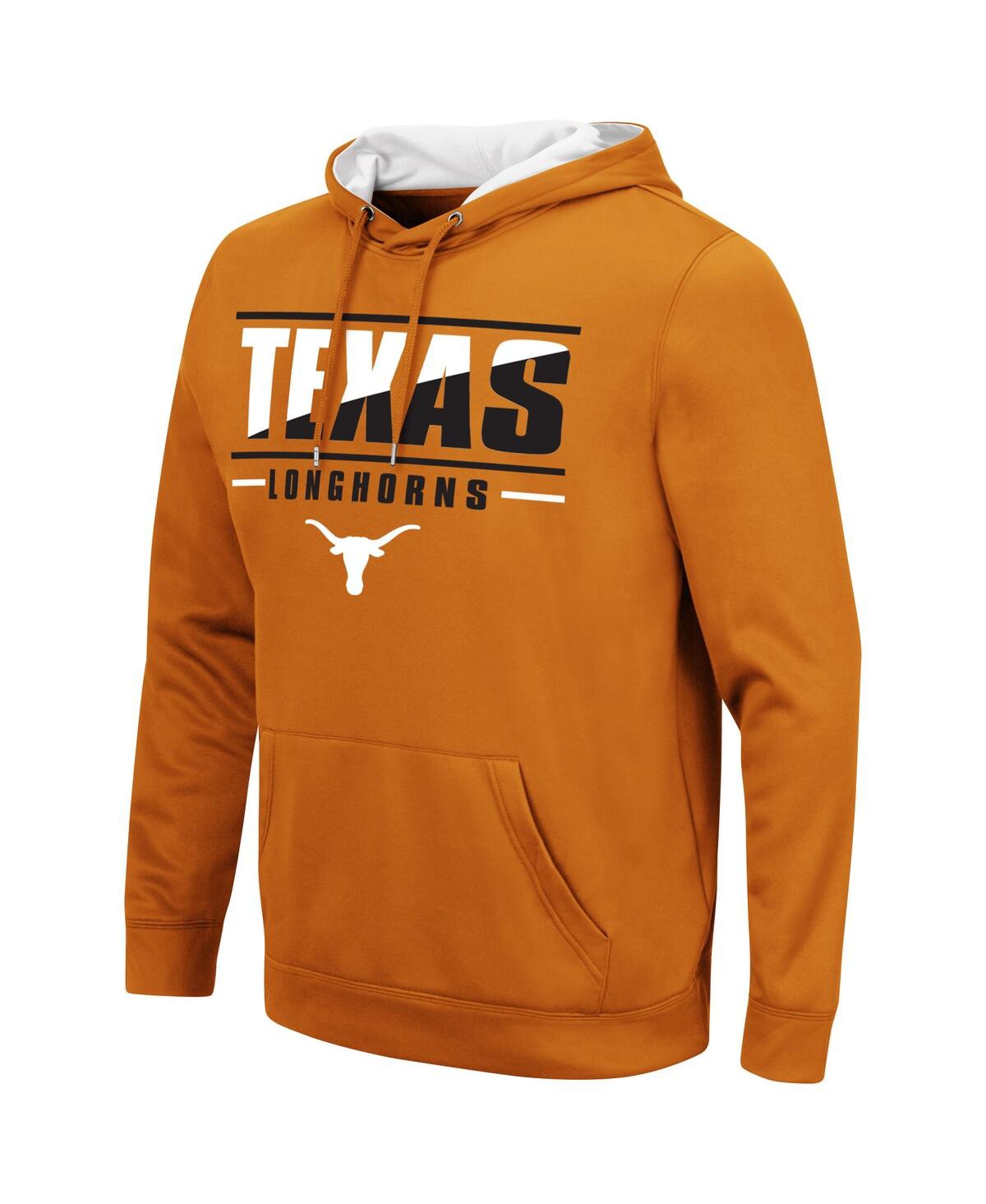 Colosseum Men's  Texas Orange Texas Longhorns Slash Stack 2.0 Pullover Hoodie In Texas Orange