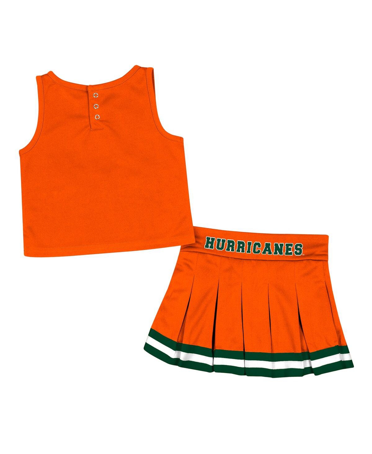 Shop Colosseum Toddler Girls  Orange Miami Hurricanes Carousel Cheerleader Set