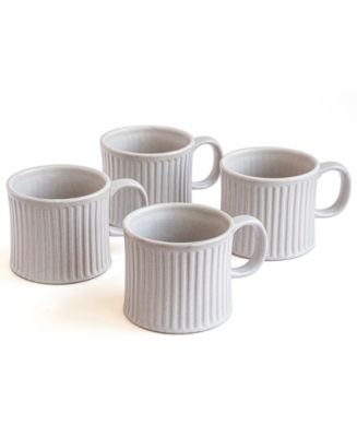 over&back Ribbed Mugs, Set of 4 - Macy's