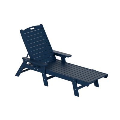 Adirondack Outdoor Chaise Lounge for Patio Garden Poolside (Set of 2)