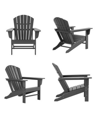All-Weather Contoured Outdoor Poly Adirondack Chair (Set of 4)
