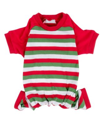 Dog Cotton Striped Holiday Pajamas