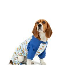 Dog Cotton Striped Print Pajamas
