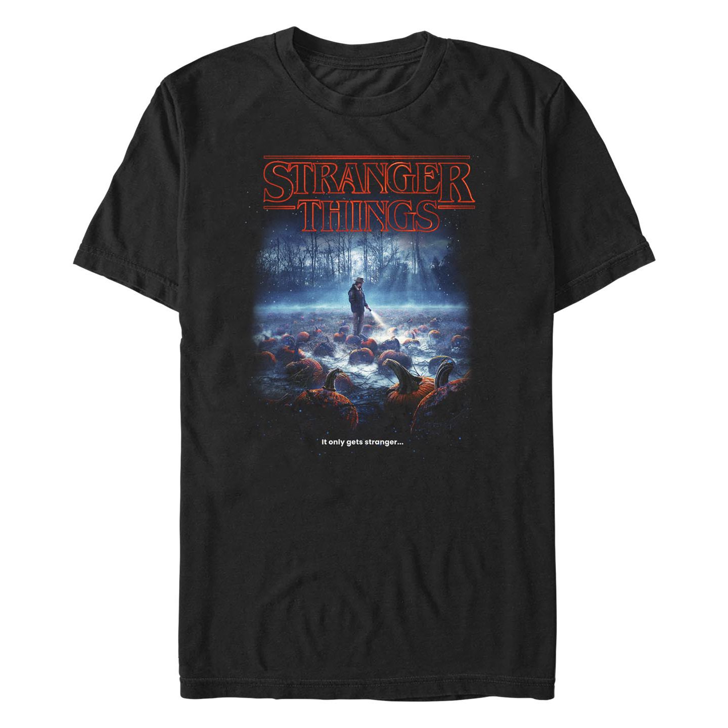 Мужская футболка Fifth Sun Stranger Things Strange Pumpkins Short Sleeves, цвет: Чёрный — фото 1
