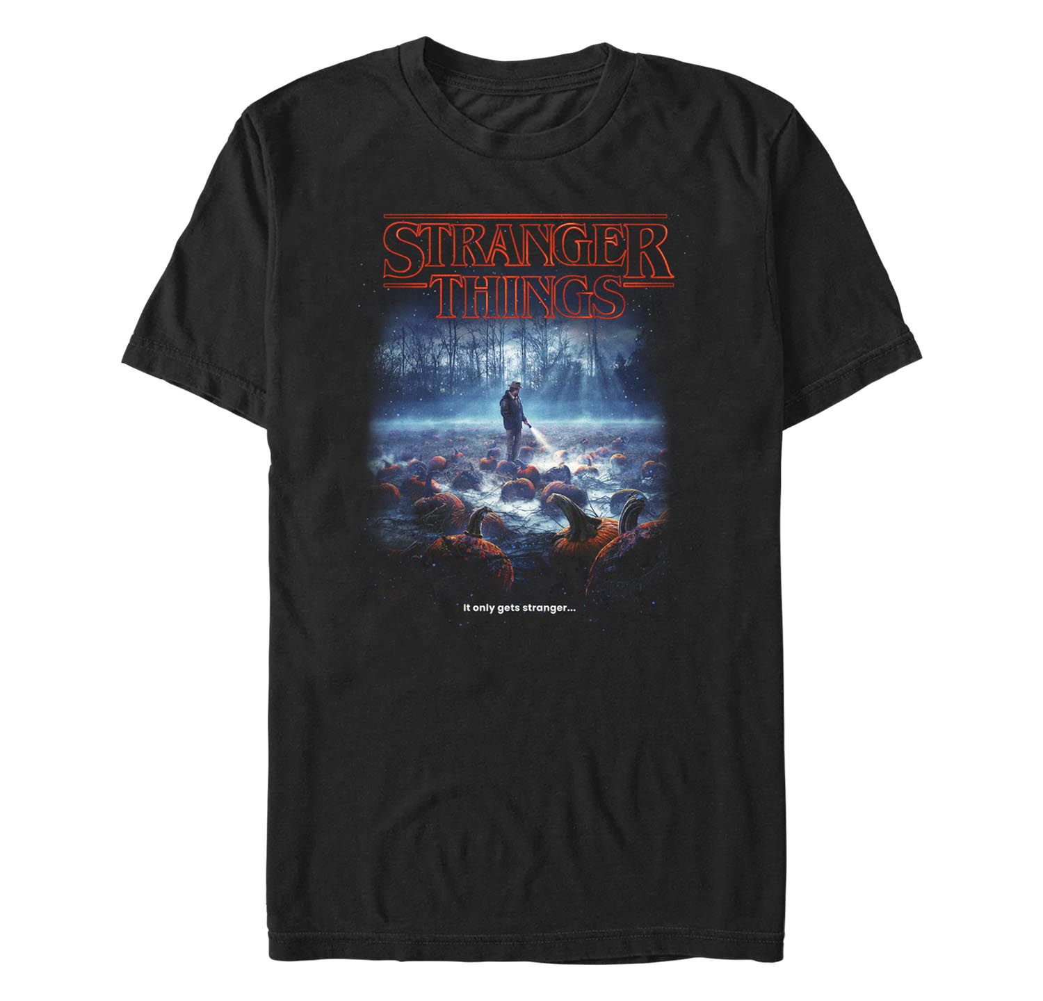 Men's Stranger Things Strange Pumpkins Short Sleeves T-shirt